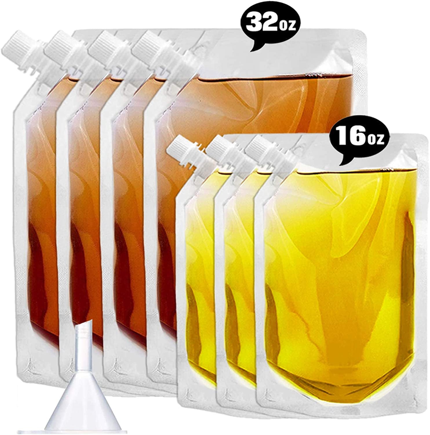Flasks Set for Liquor Cruise Kit for Travel Outdoor Sports, Concerts, Events(8oz X 10)