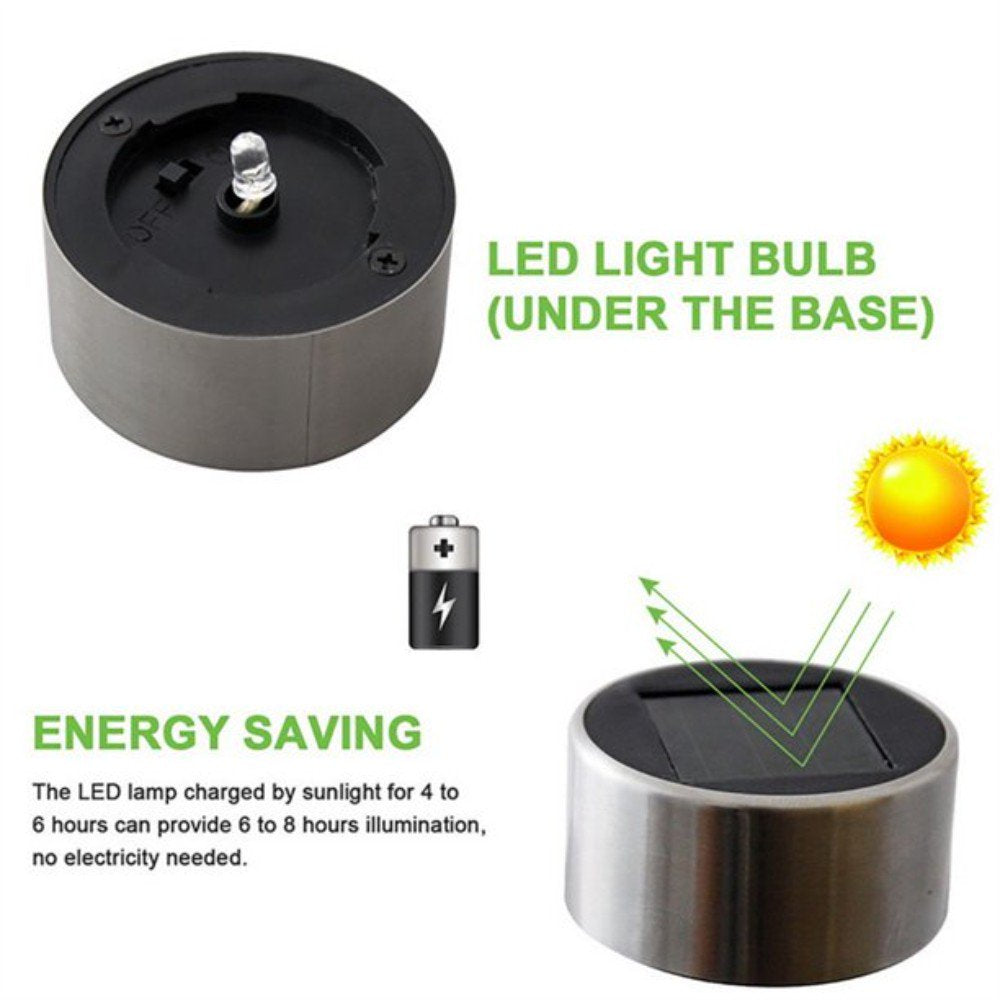 12 Pack Outdoor Solar Lights Solar Landscape Lights, Stainless Steel LED Outdoor Lighting, Waterproof Garden Lights for Walkway, Terrace, Multicolor