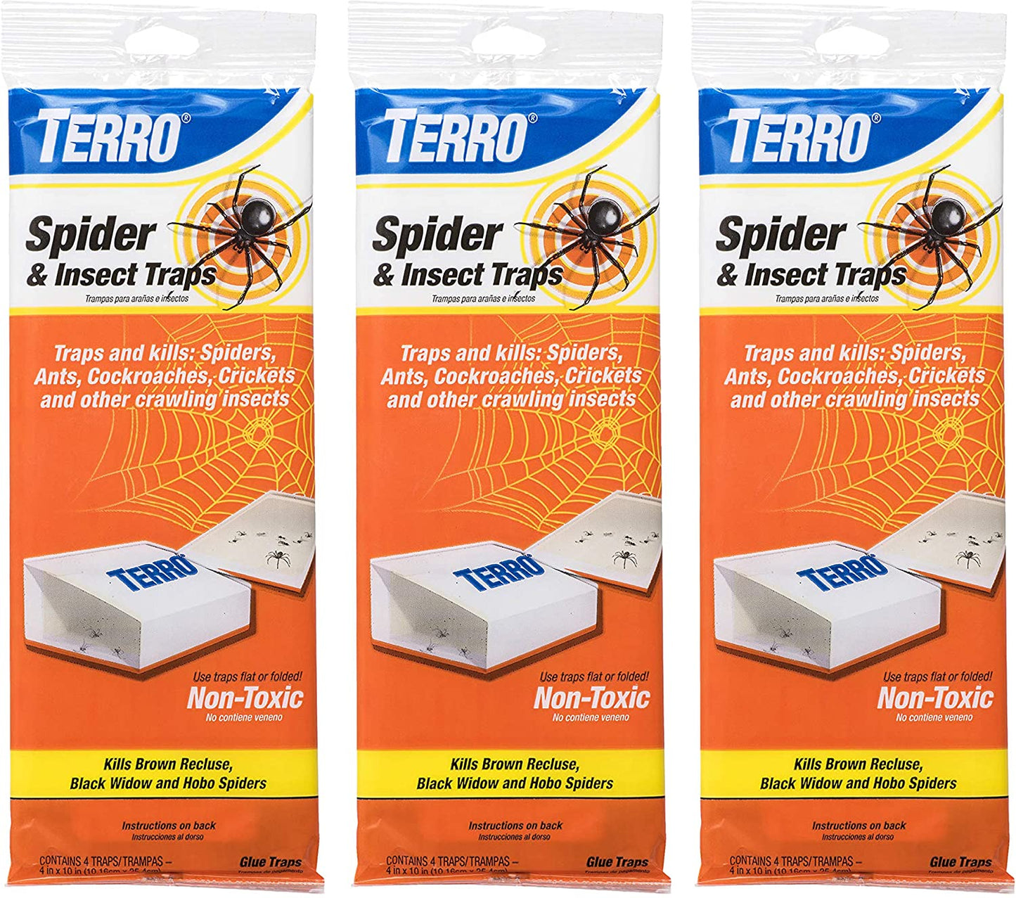 Terro T3206 Spider & Insect Trap, 4 Count (Pack of 1)