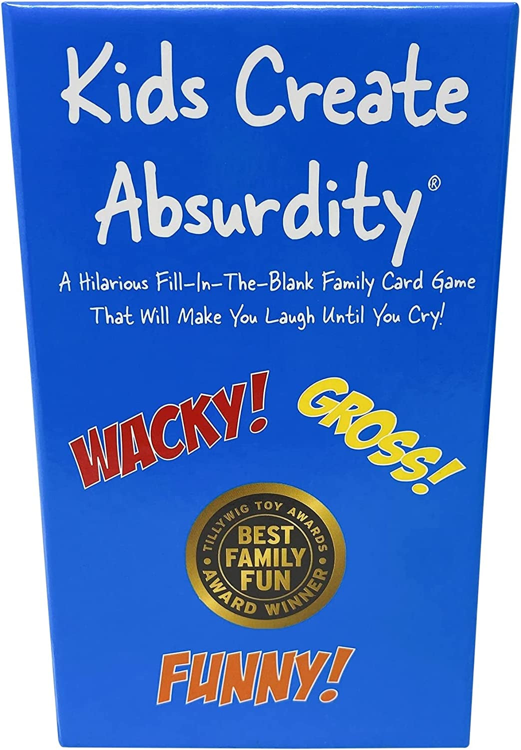 Kids Create Absurdity: Hilarious Card Game for Kids Family Game Night- A Funny Fill in The Blank Card Game-Travel Road Trip Summer Camping Boys Girls