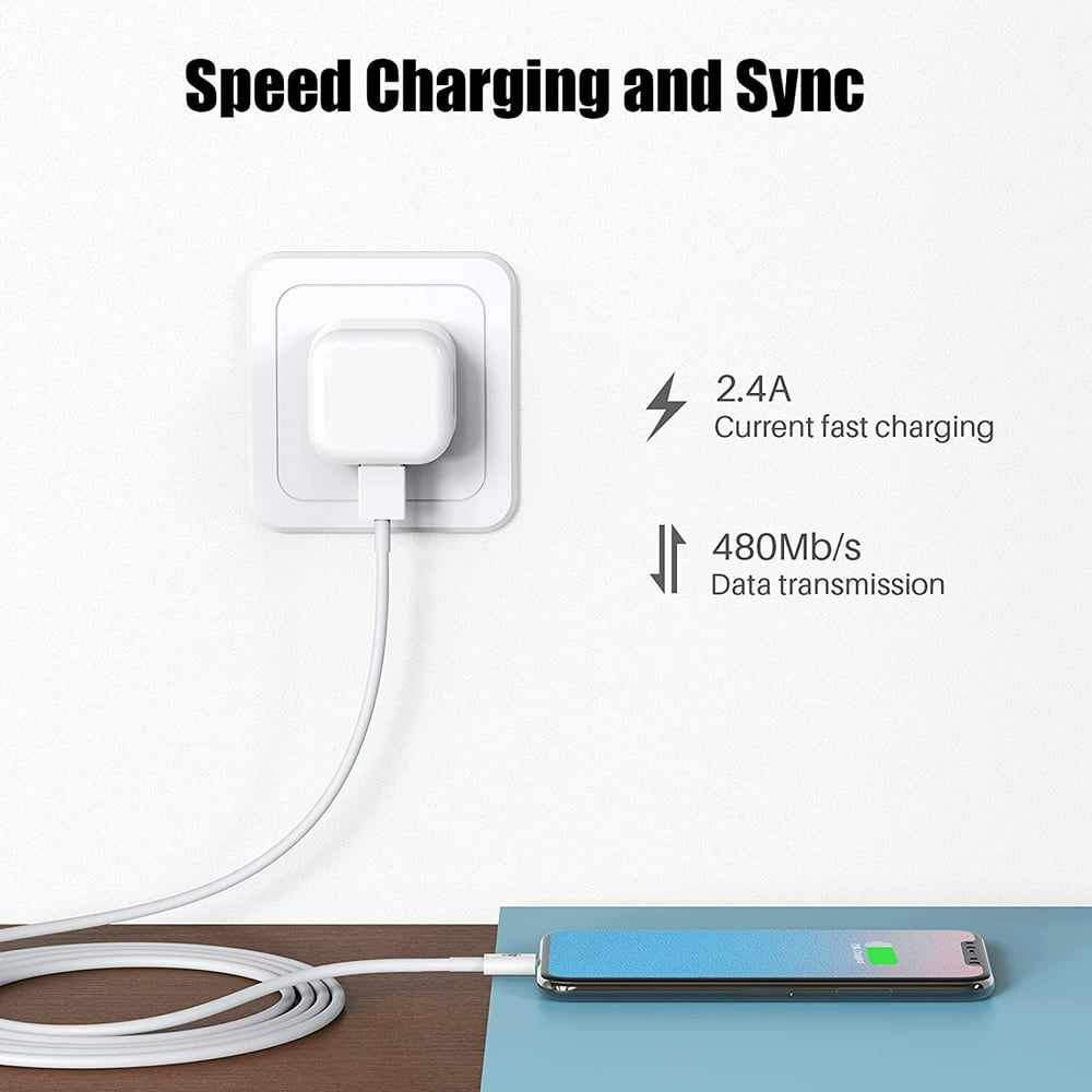 5 Pack 3Ft Standard Lighting to USB Cable Compatible with Iphone/Ipad/Ipod, 5V