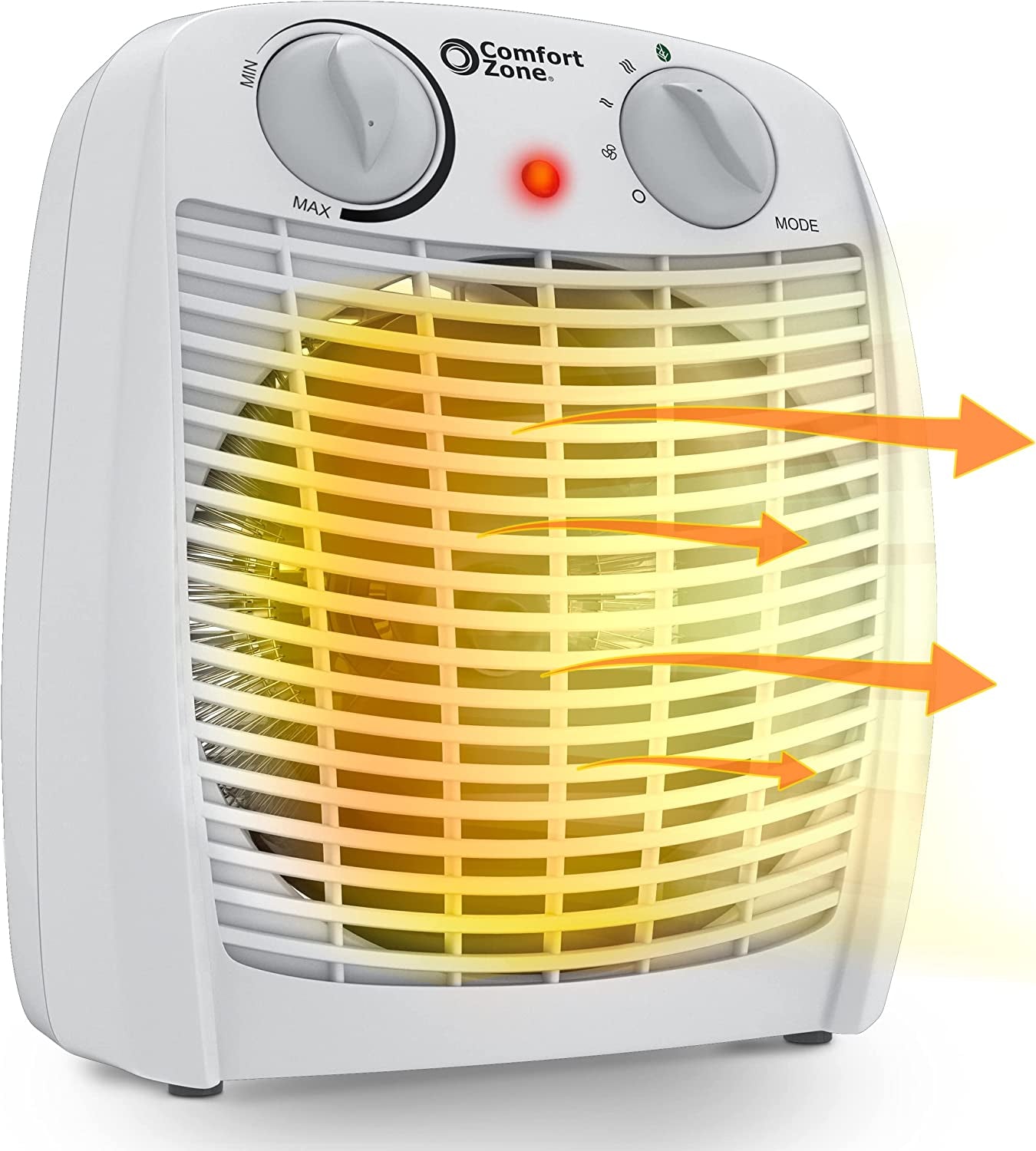 Comfort Zone CZ45E Personal Heater, 1500W with Adjustable Thermostat , Energy Saving, with Overheat Safety Sensors and Tip-Over Switch