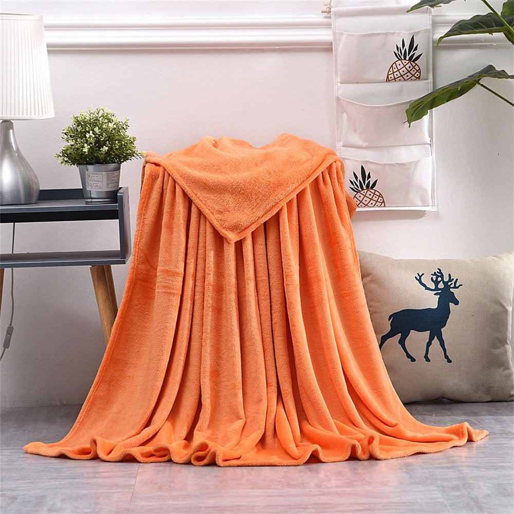 Super Soft Warm Solid Warm Micro Plush Fleece Blanket Throw Rug Sofa Bedding on Clearance