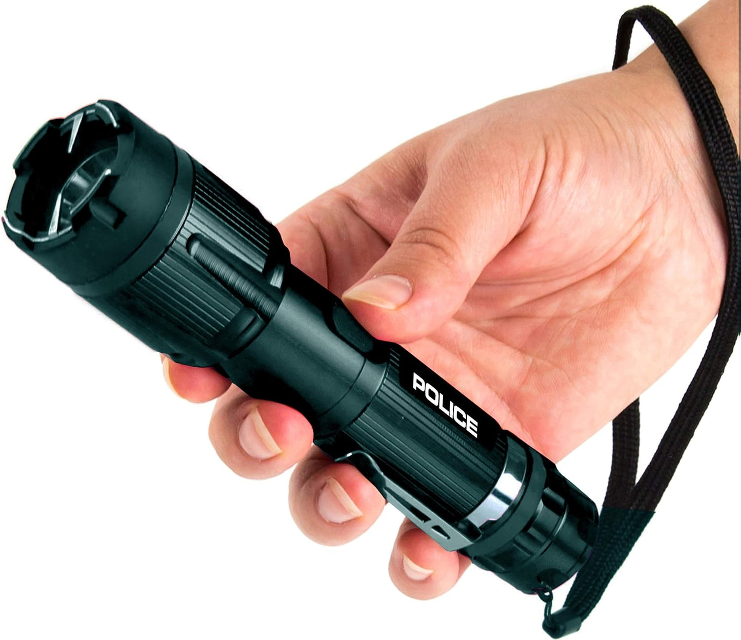 Aluminum Series 59 Billion Stun Gun - Rechargeable with LED Tactical Flashlight, Black