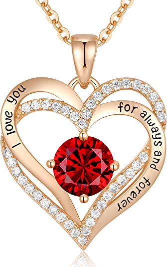 Sterling Silver Necklace with Birthstone