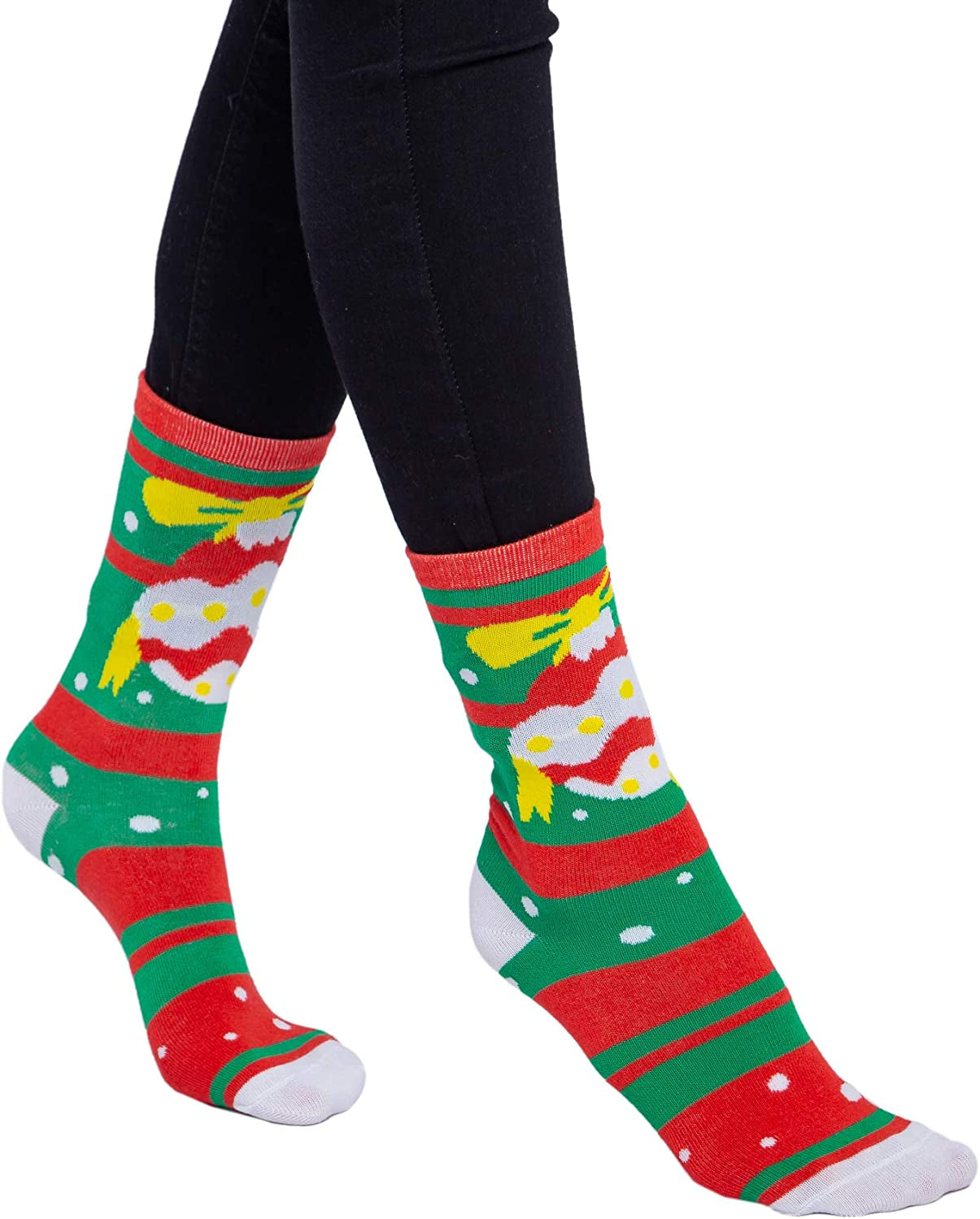 12 Pairs Warm Soft Cotton Christmas Socks Set