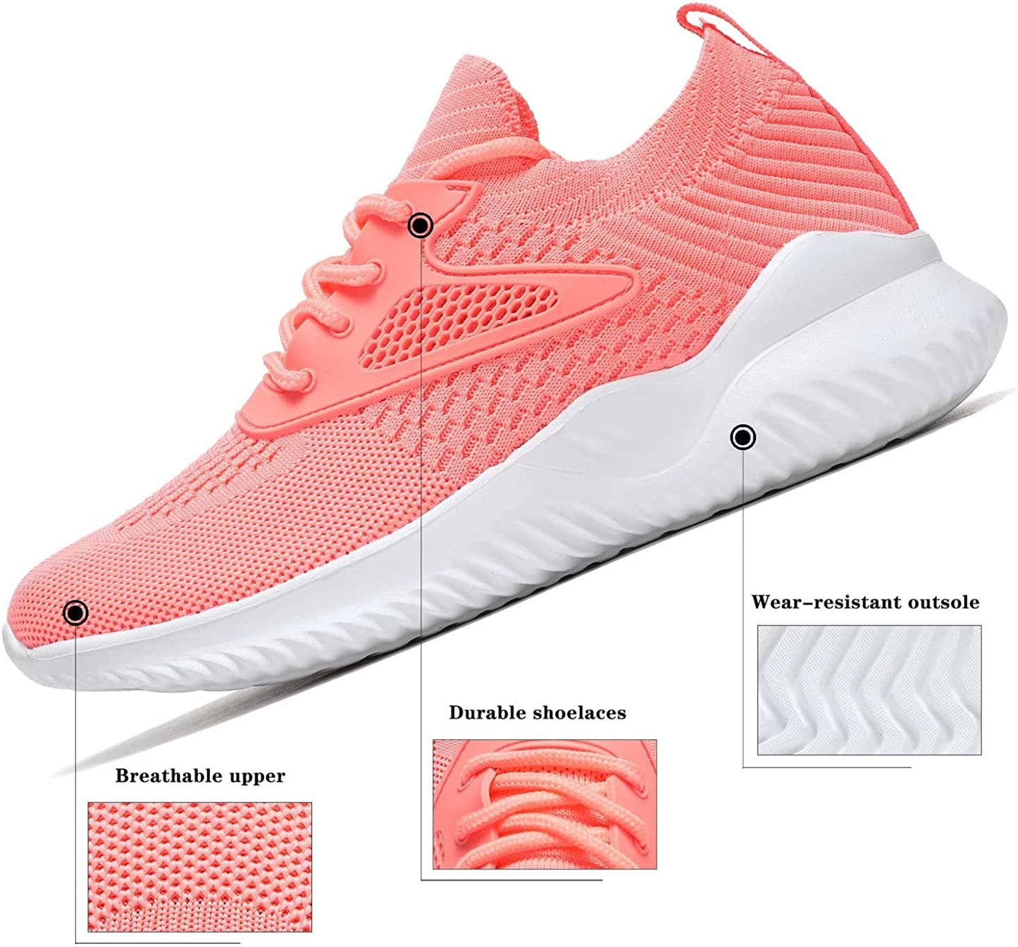 Women's Slip on Walking Shoes Comfort Lightweight Work Casual Tennis Running Ladies Shoes Gym Sport Sneakers