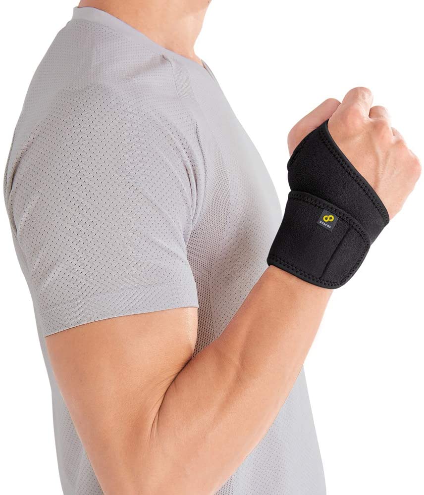 Bracoo WS10 Wrist Support Brace, Hand Support, Adjustable Wrist Wrap Strap for Fitness, Weightlifting, Tendonitis, Carpal Tunnel Arthritis, Joint Pain Relief, Wrist Tendonitis – Fits Right and Left Hand