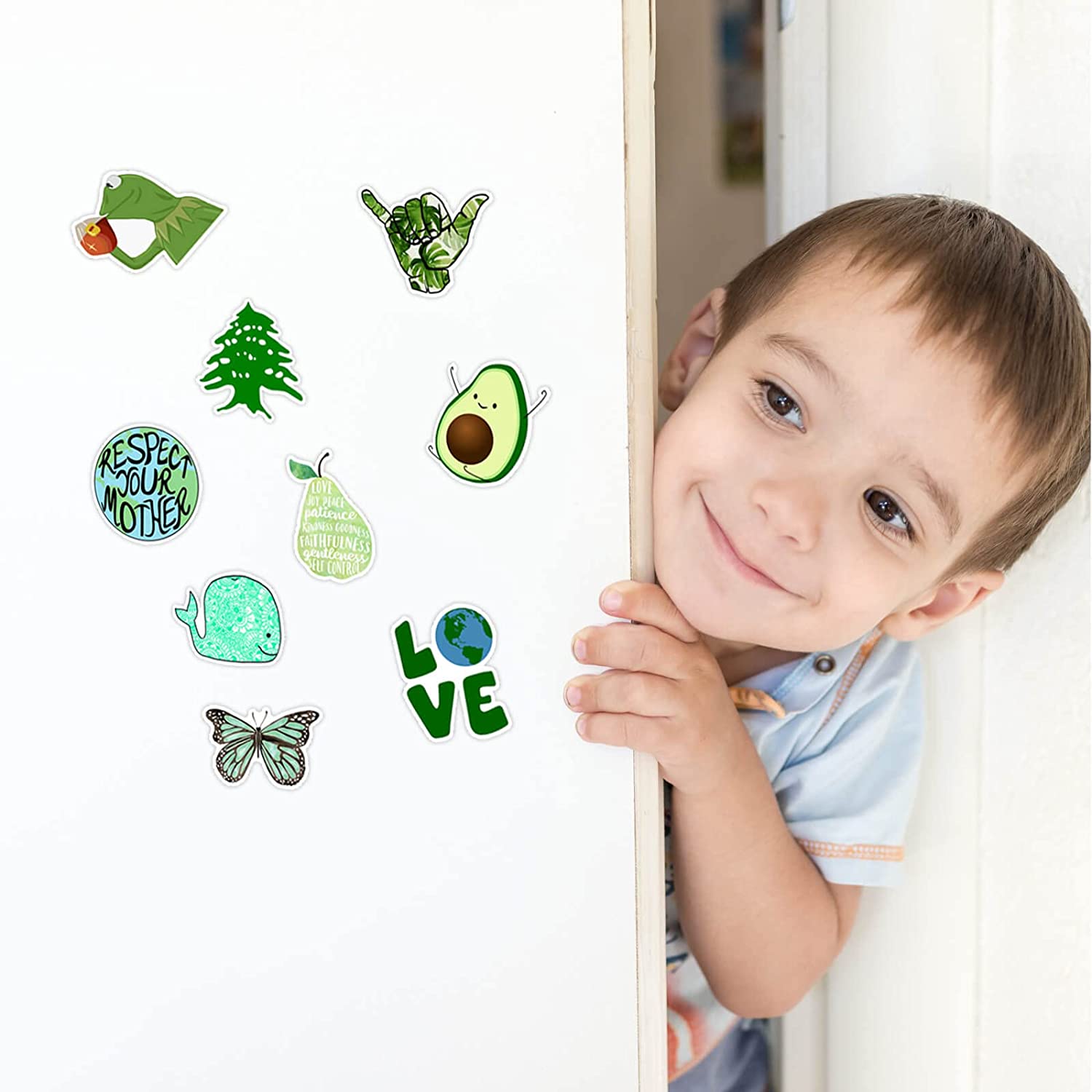 100 PCS Environmental Protection Stickers, Earth Day Stickers for Water Bottles, Stationery, Bicycles