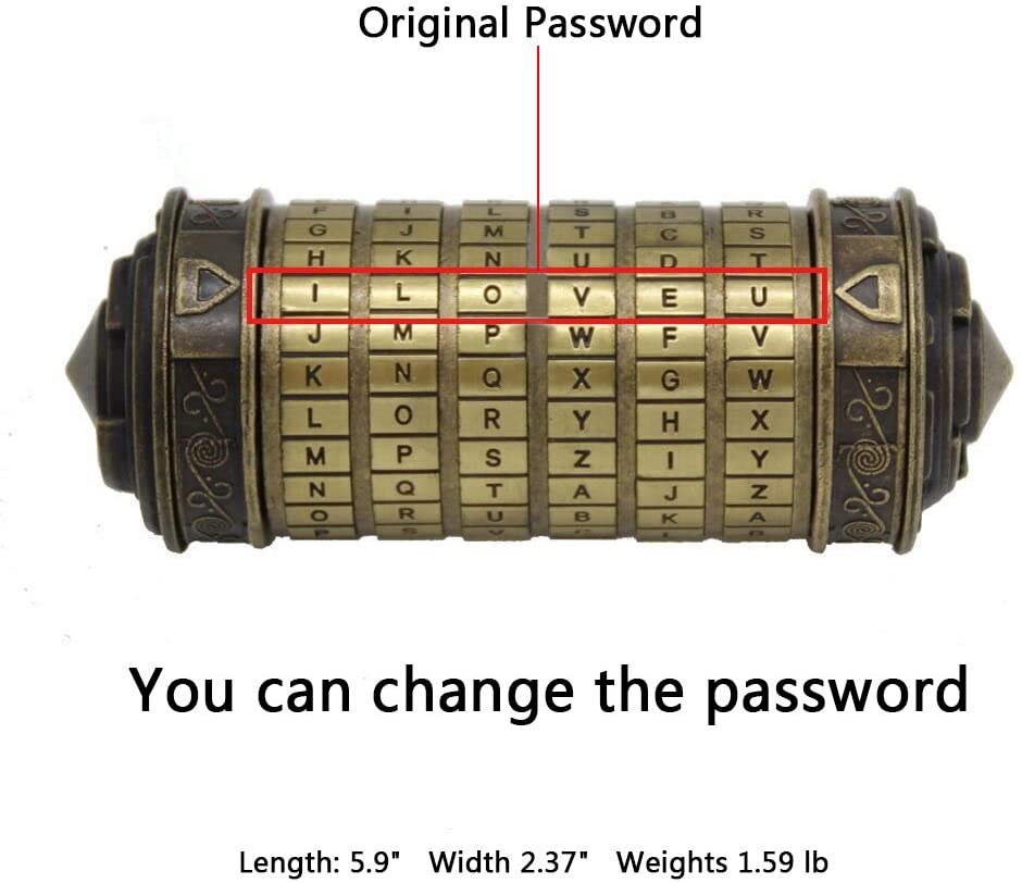 Da Vinci Code Mini Cryptex- Creative & Romantic Gifts for Him/Her