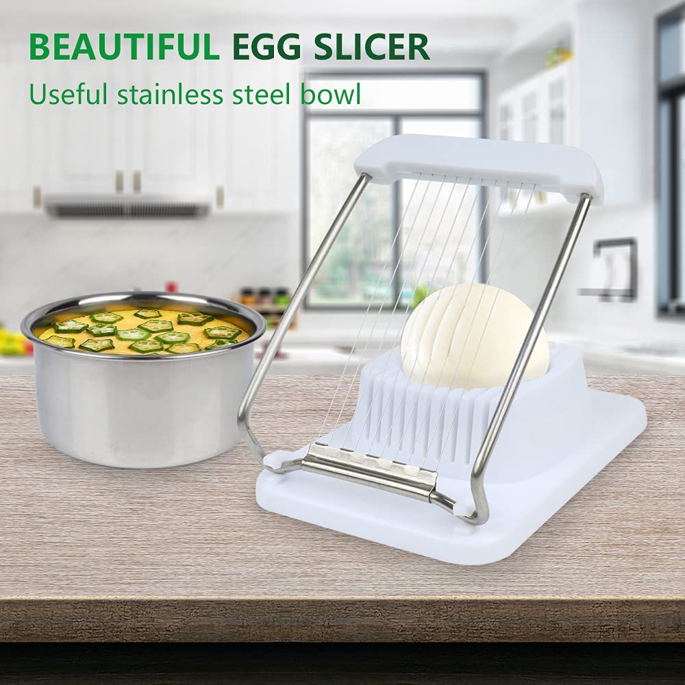 VIGIND Electric Egg Cooker Boiler Maker Soft, Medium or Hard Boil, 14 Egg Capacity Two Layer Egg Maker,Egg Steamer,With Automatic Shut Off, Egg Slicer and Stainless Steel Bowl Included,Noise Free