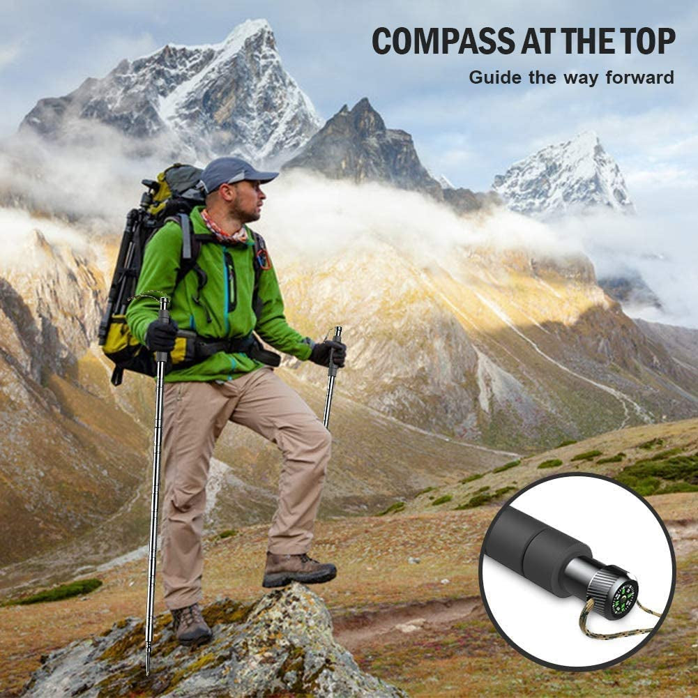 Hiking Pole Collapsible Lightweight for Hiking Stick Walking Pole for Man Women