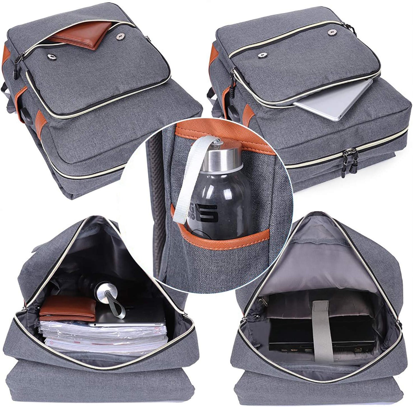 Vintage Laptop Backpack for Women Men,School College Backpack with USB Charging Port Fashion Backpack Fits 15.6Inch Notebook