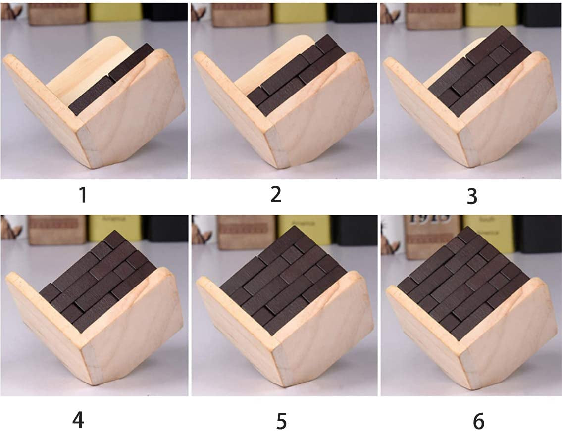Wooden Brain Teaser Puzzle Cube Wooden Puzzles T-Shaped Jigsaw Logic Puzzle Educational Toy for Kids and Adults