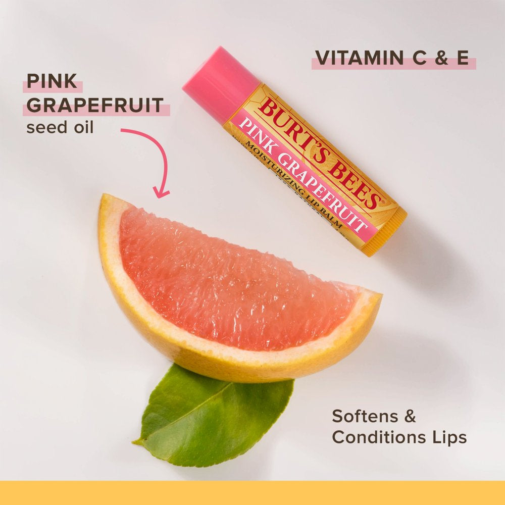 100% Natural Moisturizing Lip Balm with Beeswax, Superfruit, 4 Tubes