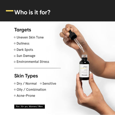Minimalist 16% Vitamin C Serum With Vitamin E & Ferulic acid for Glowing Skin