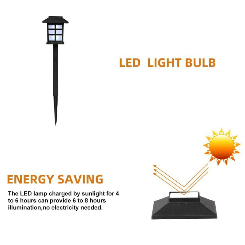 6Pcs Solar Pathway Lights Outdoor, Solar Outdoor Garden Lights Led Light