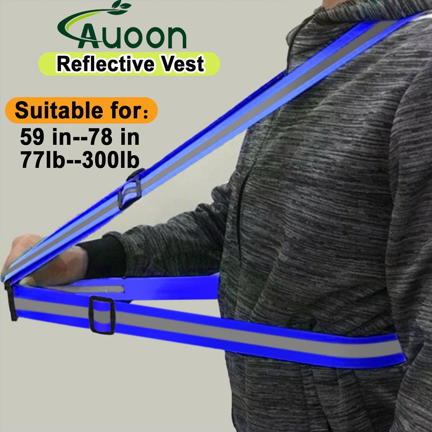 Reflective Running Vest,Reflective Vest Adjustable for Run,Cycle,Walk, Outdoor,Breathable Waterproof Lightweight
