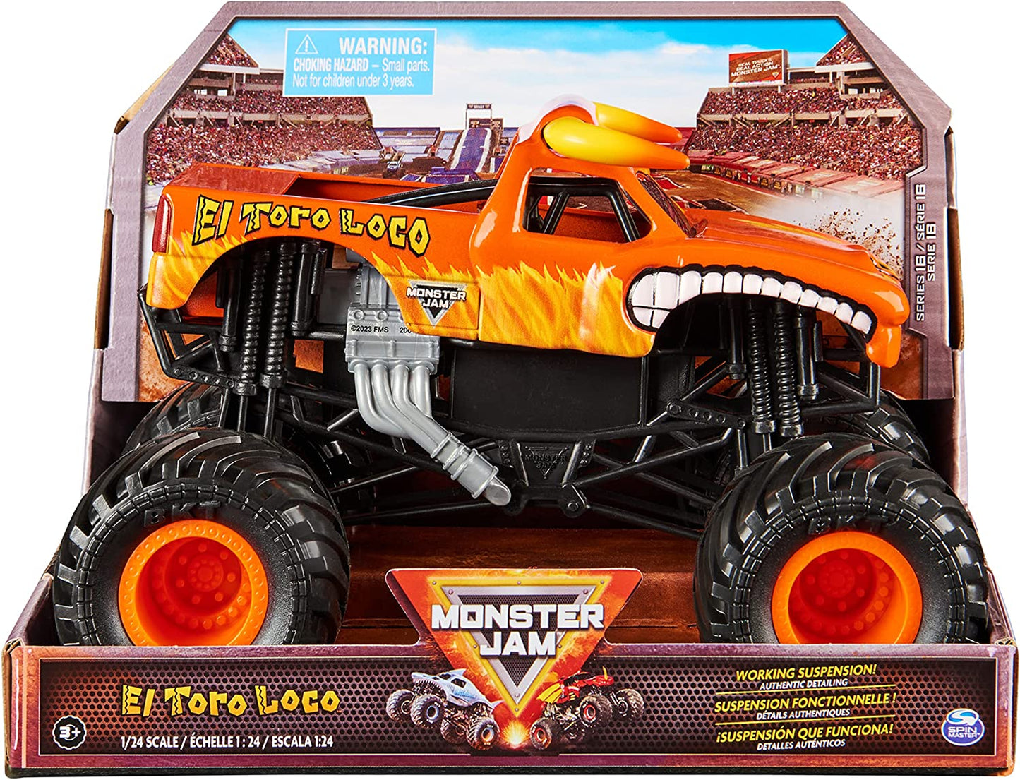Monster Jam, Official Calavera Monster Truck, Collector Die-Cast Vehicle, 1:24 Scale, Kids Toys for Boys Ages 3 and Up