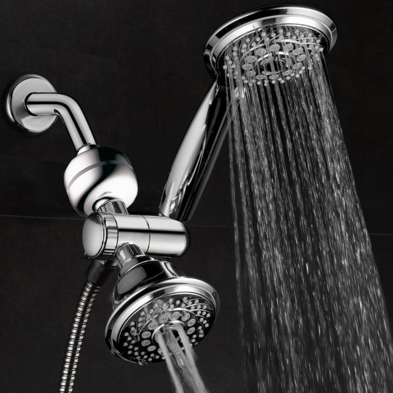 Powerspa 24-Setting Luxury 3-Way Shower Combo, Shower Head and Handheld