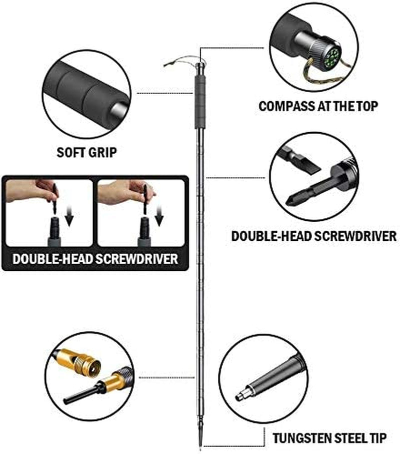 Hiking Pole Collapsible Lightweight for Hiking Stick Walking Pole for Man Women