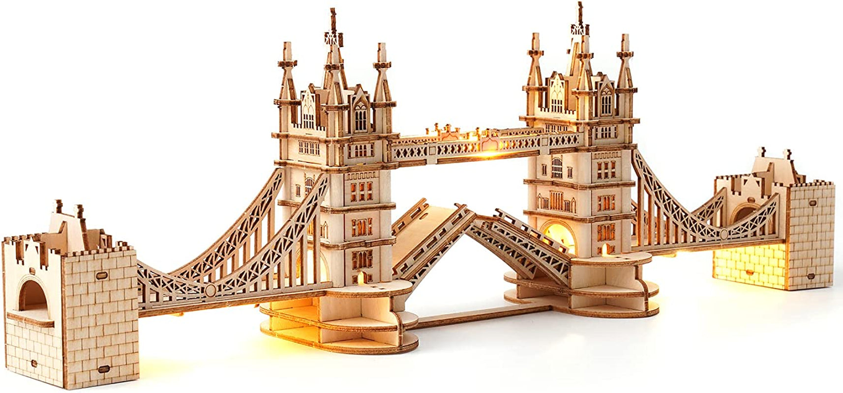 3D Puzzle for Adults Wooden Craft Kits for Teens DIY Construction Model Kit with LED Light to Build Educational Big Ben Set Toys