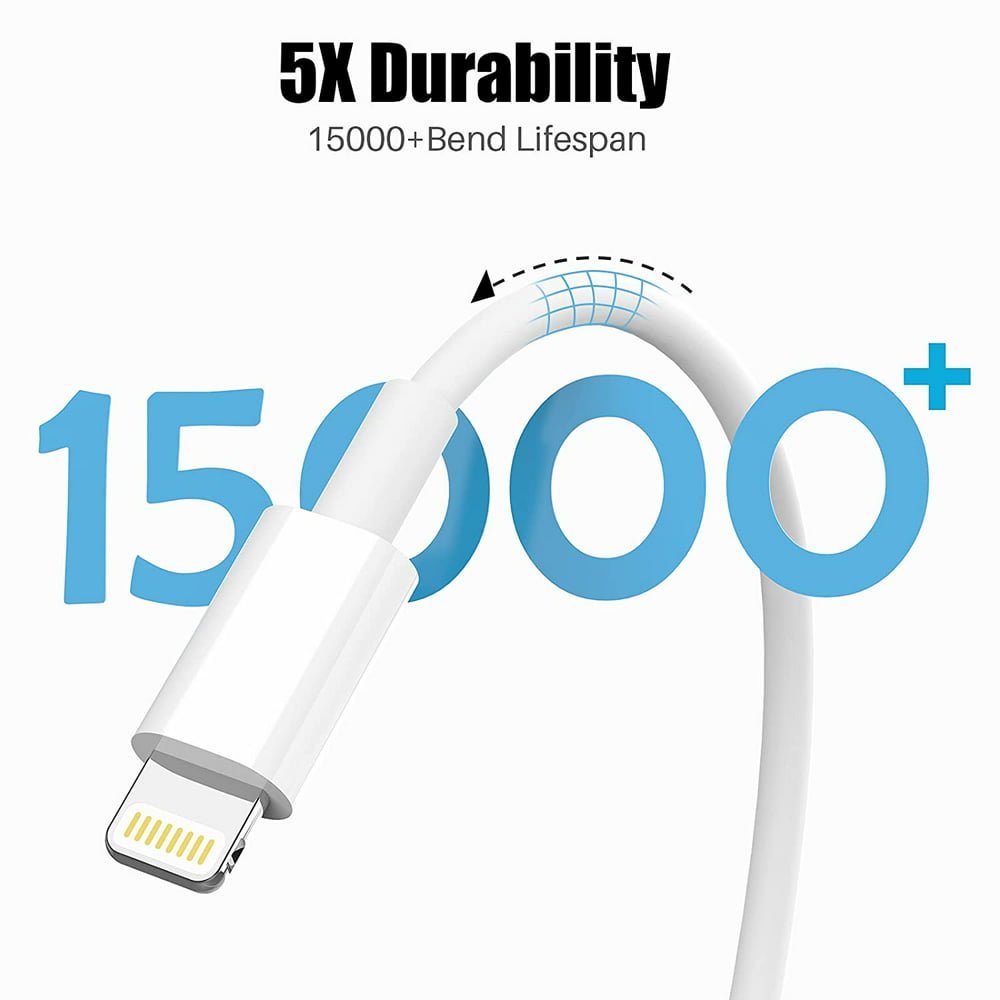 5 Pack 3Ft Standard Lighting to USB Cable Compatible with Iphone/Ipad/Ipod, 5V