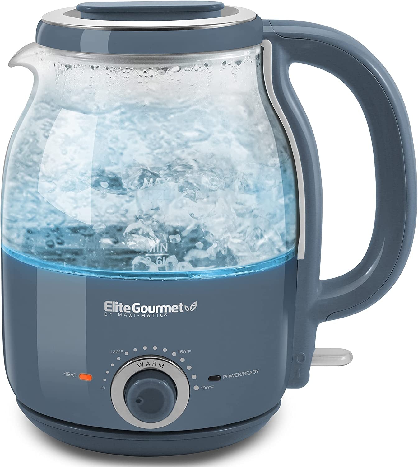 Electric 1.0L Bpa-Free Glass Kettle Cordless 360° Base, Stylish Blue LED Interior, Handy Auto Shut-Off Function – Quickly Boil Water for Tea & More
