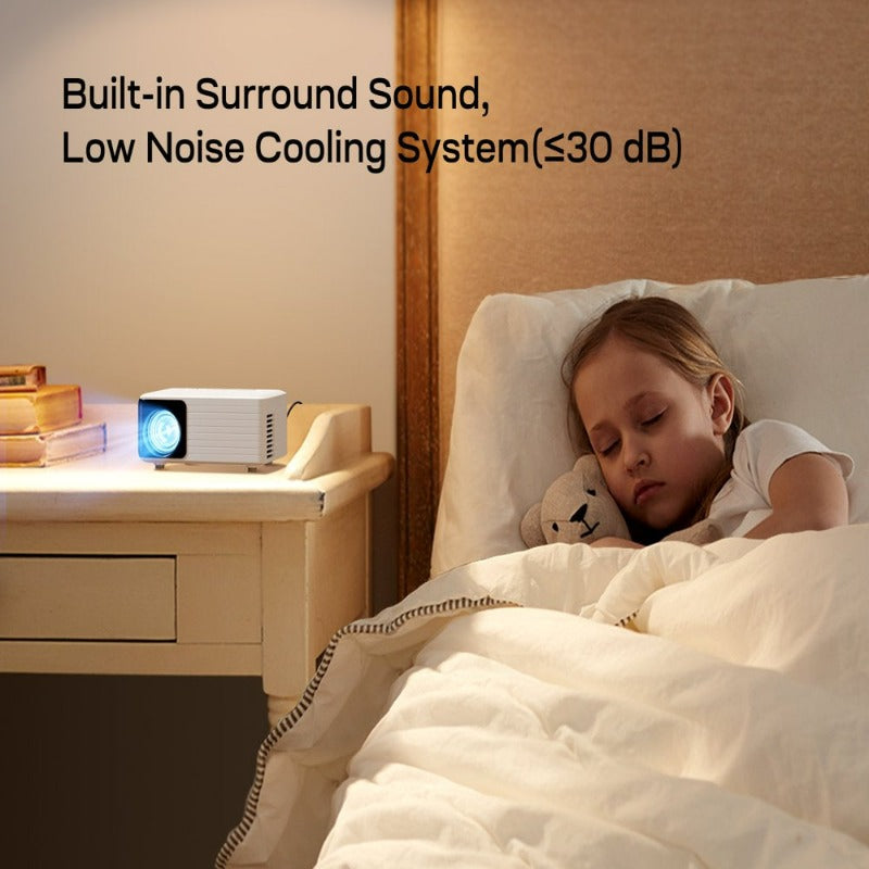 1080P Full HD Mini Projector Support, Portable Projector for Home Theater, Compatible with Pc/Ios /Android