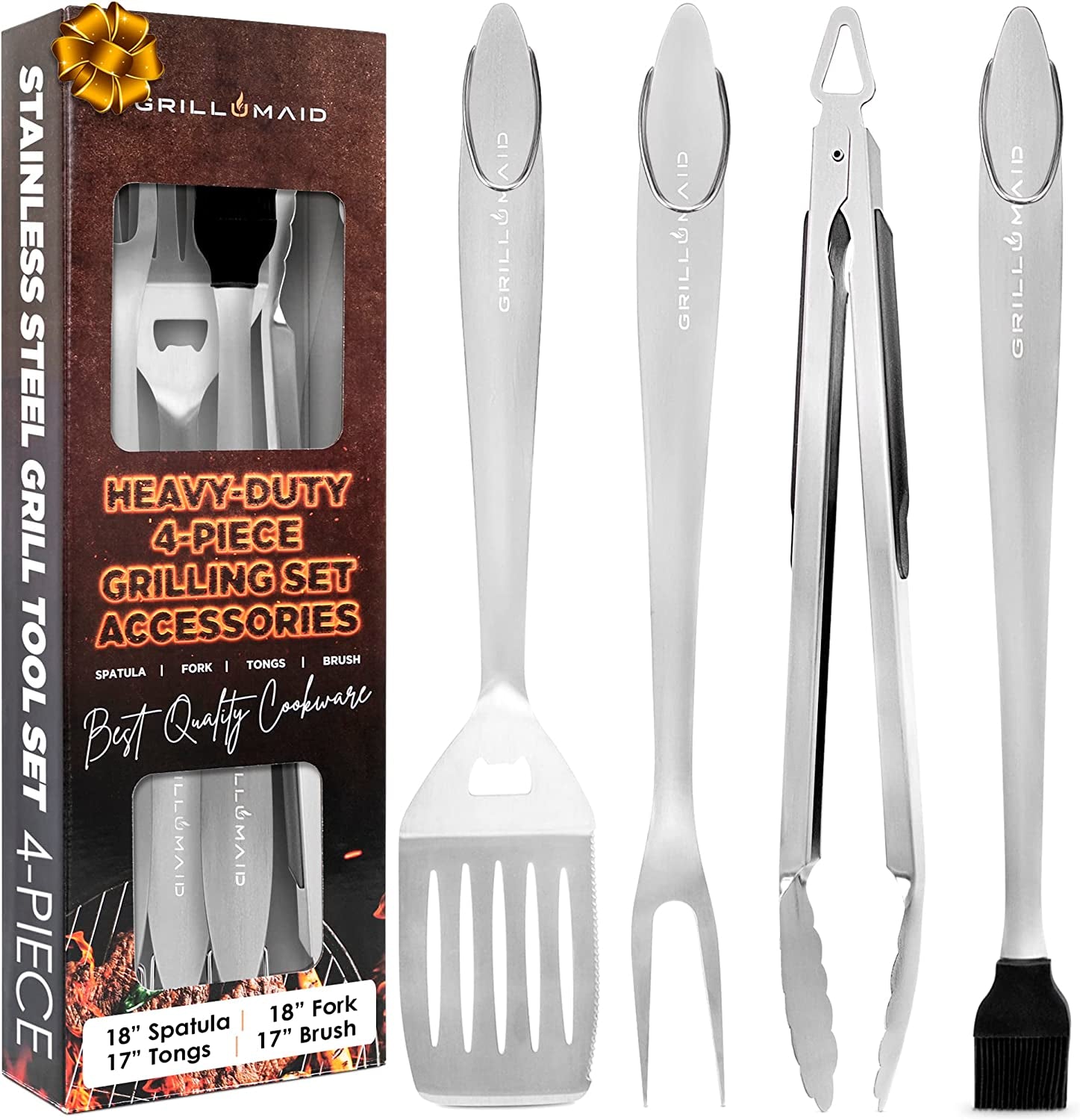2-in-1 BBQ Brush for Grill Cleaning