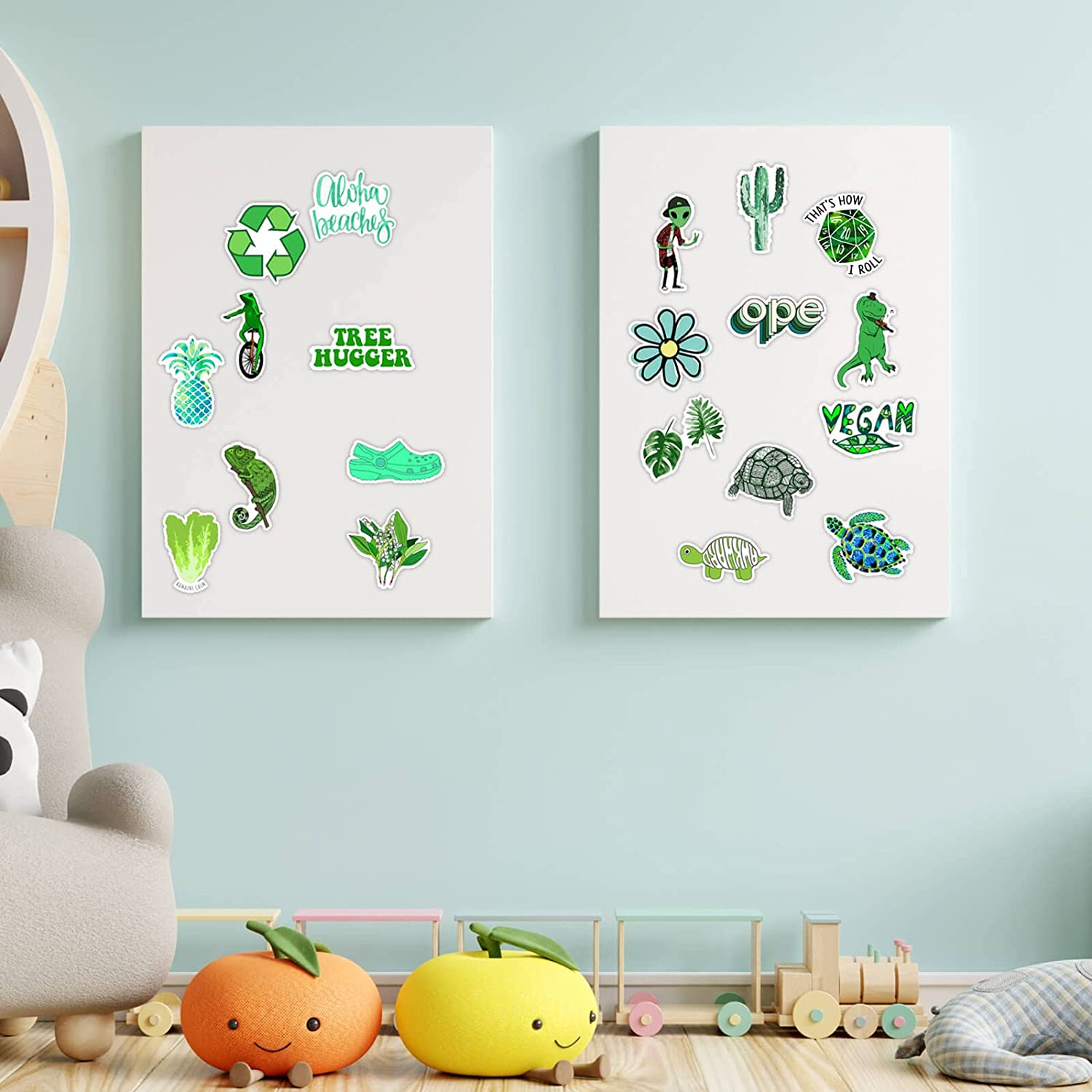 100 PCS Environmental Protection Stickers, Earth Day Stickers for Water Bottles, Stationery, Bicycles