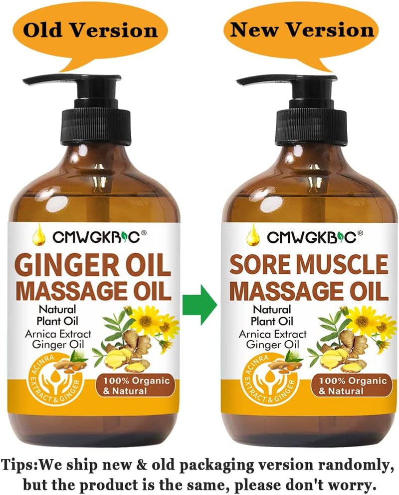 Father Day Gifts, Massage Oil for Massage Therapy,Ginger Oil Lymphatic Drainage-Arnica Sore Muscle Oil Massage &Lavender Oil Relaxing Massage Oils,Massage Kit With Massage Roller Ball Mens Gifts Women