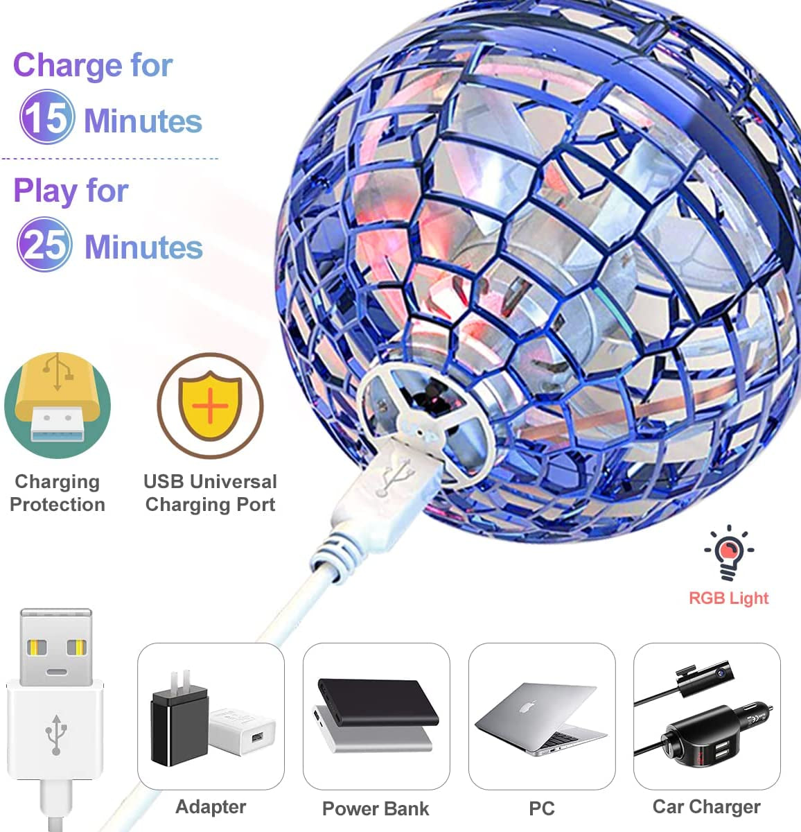 Flying Orb Ball Pro - 2022 Hover Fly Boomerang Mini Drone Spinner Hoverball