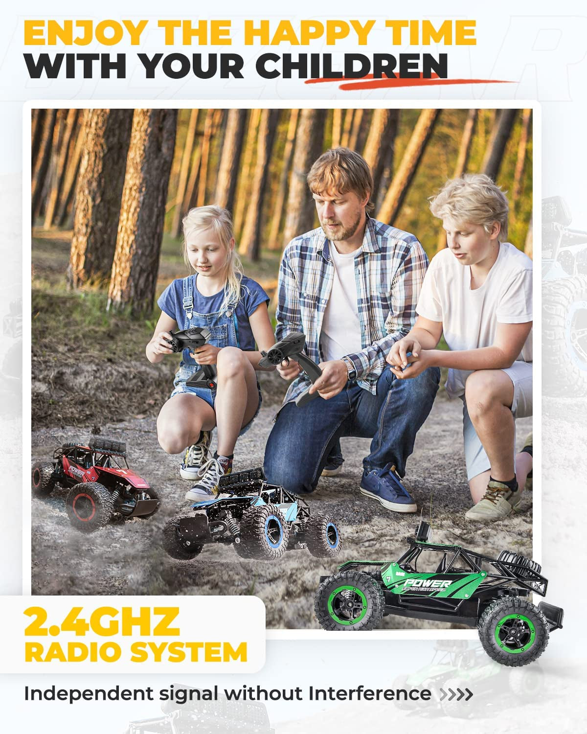 BZ TB141 RC Cars-1:14 Scale Remote Control Car, 2WD High Speed 20 Km/H All Terrains Electric Toy off Road RC Car Vehicle Truck Crawler with Two Rechargeable Batteries