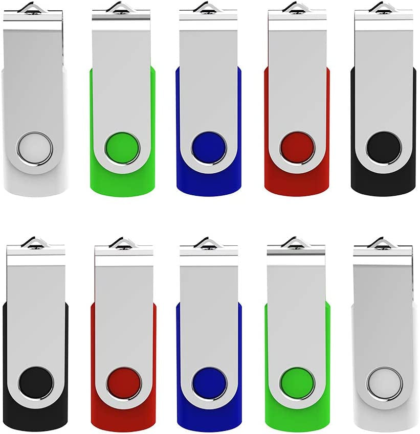64GB USB Flash Drive 10 Pack Thumb Drive Flash Drive 64 GB USB Stick Jump Drive USB 2.0 Thumb Drives Pen Drive