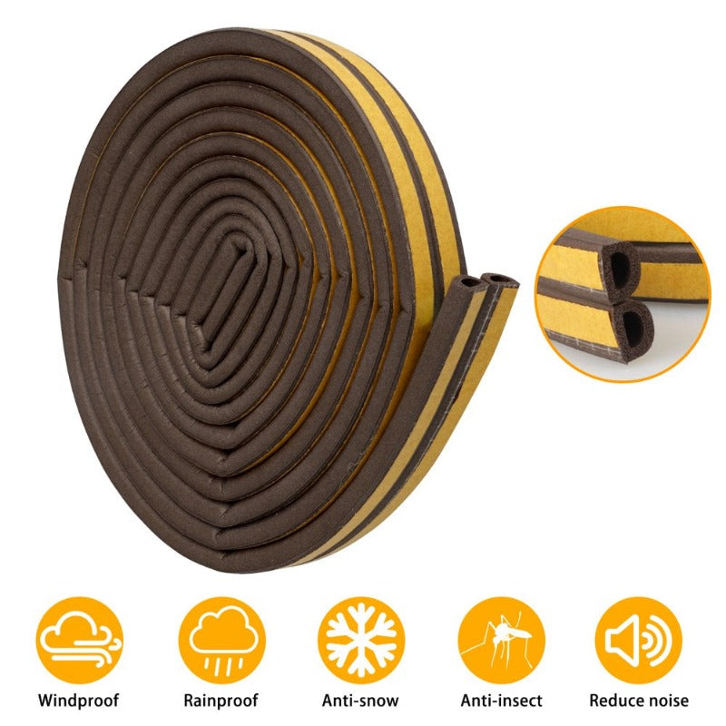 Indoor Weather Stripping, Foam Insulation Tape with Self Adhesive for Doors and Windows - 64ft