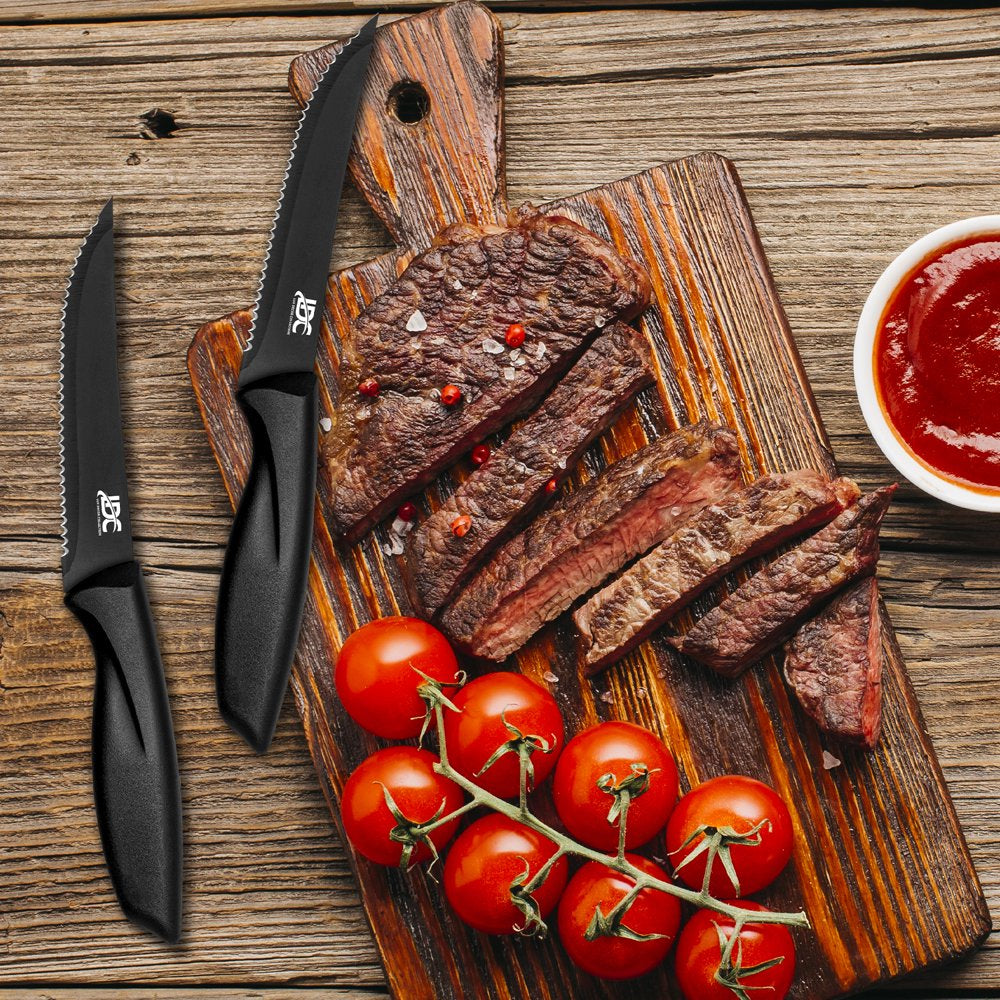 Knives Set Stainless Steel - Serrated Kitchen Steak Knives Set of 8 Pieces Dinner Knives Set - Steak Knives Set Dishwasher Safe