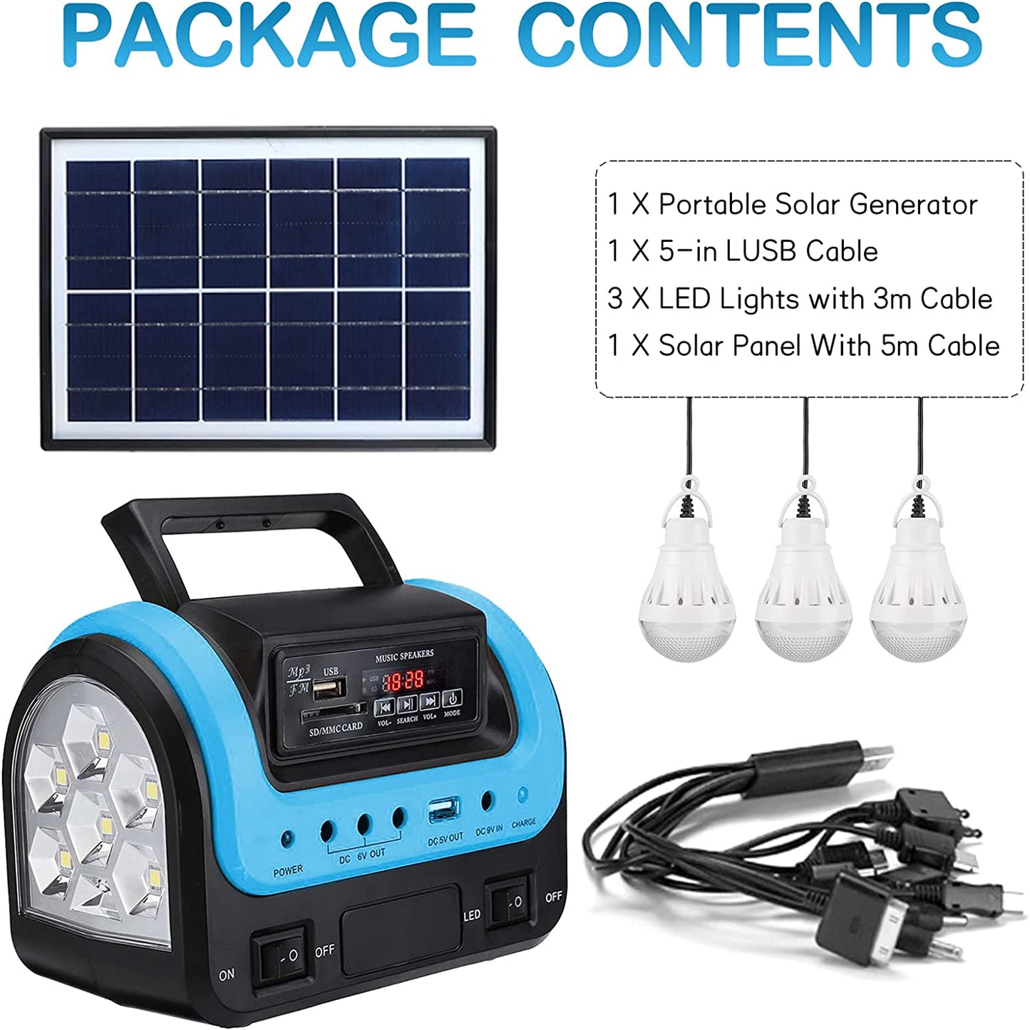 Solar Generator - Portable Generator with Solar Panel,Solar Power Generators Portable Power Station with Flashlight,Emergency Generator Solar Powered for Home Use Camping Emergency
