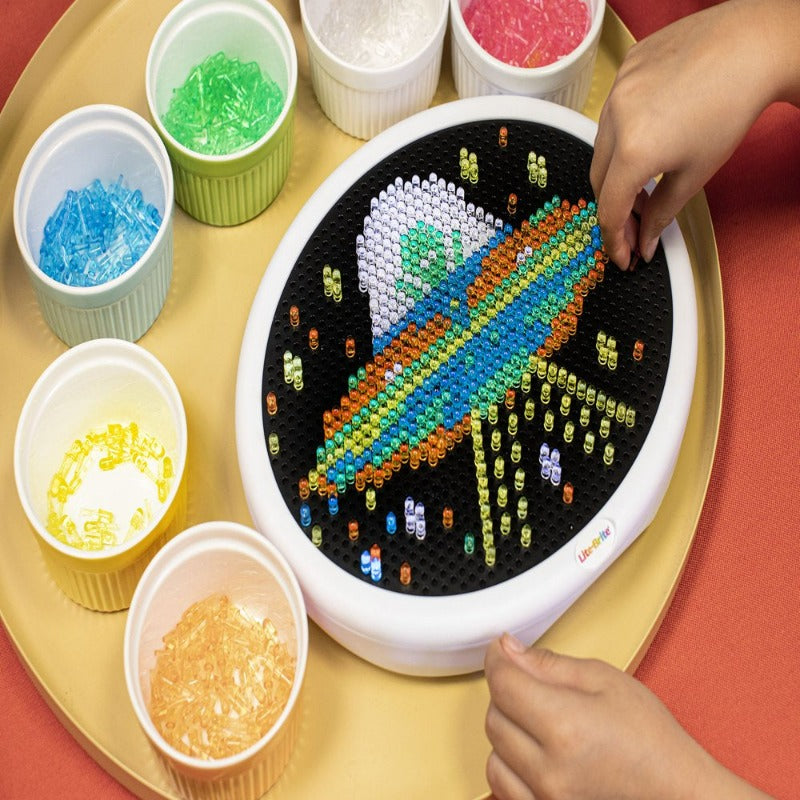 NEW - Lite-Brite Oval HD - Includes 650 Colorful Pegs and 8 Design Templates!