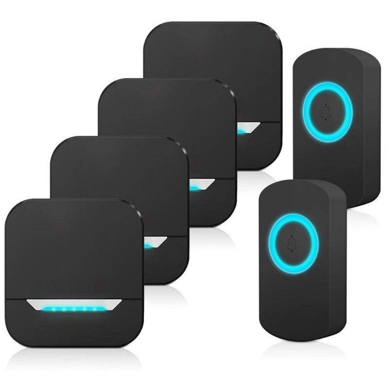 Mini Waterproof Wireless Door Bell Operating at 1000 Feet with 32 Melodies,4 Volume Levels & LED Flash