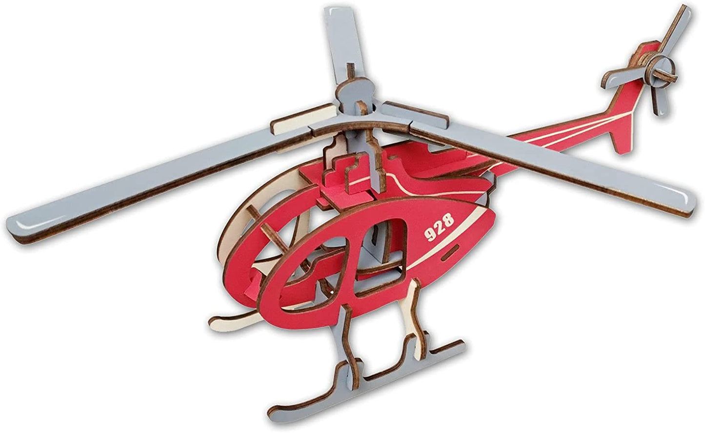 Hands Craft Airplane DIY 3D Wooden Puzzle Model Kit - Laser Cut Wooden Puzzle Craft Kit, Brain Teaser and Educational STEM DIY Building Model Toy,Fighter Jet
