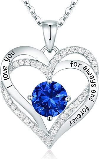 Sterling Silver Necklace with Birthstone