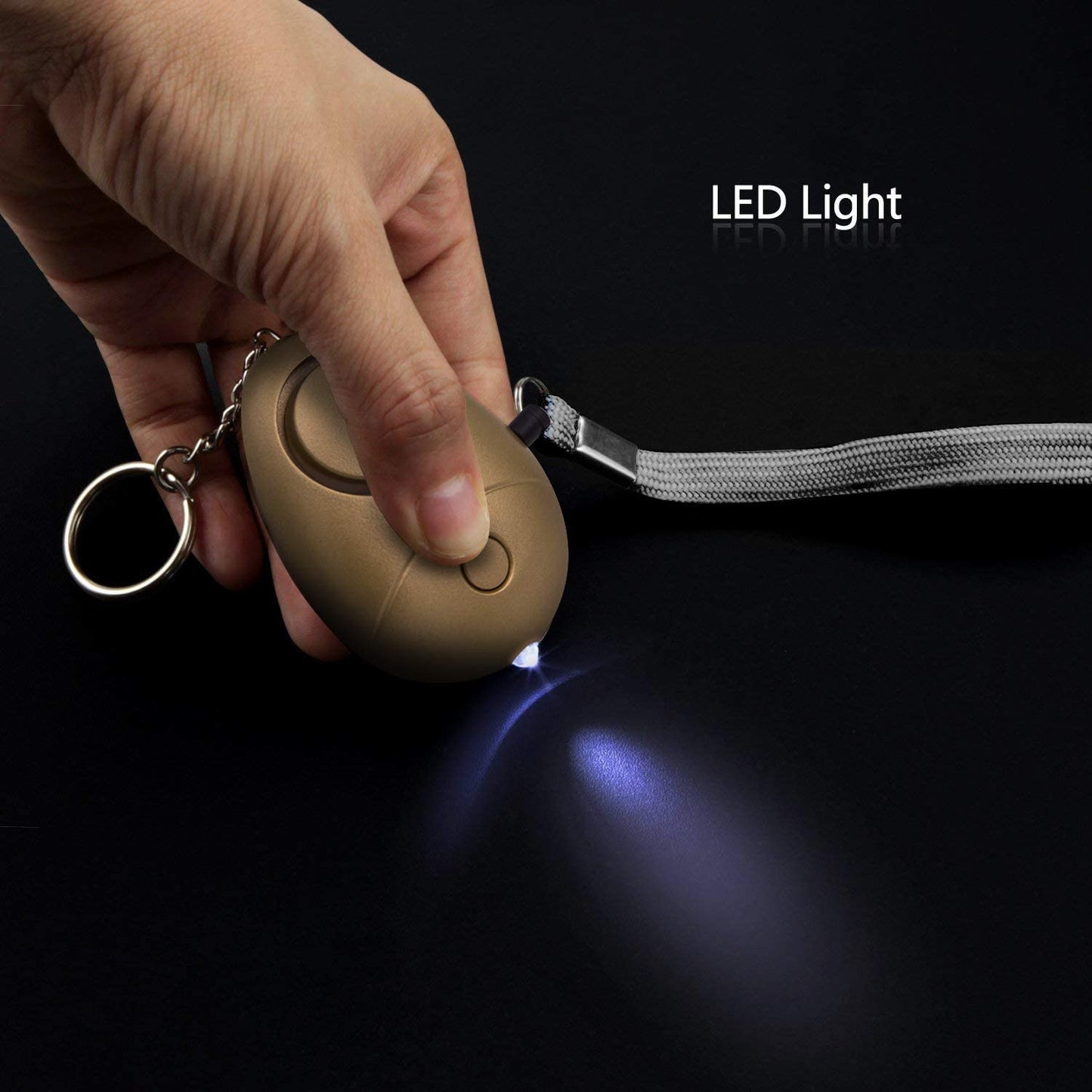 6 Pack 140DB Personal Security Alarm Keychain with LED Lights