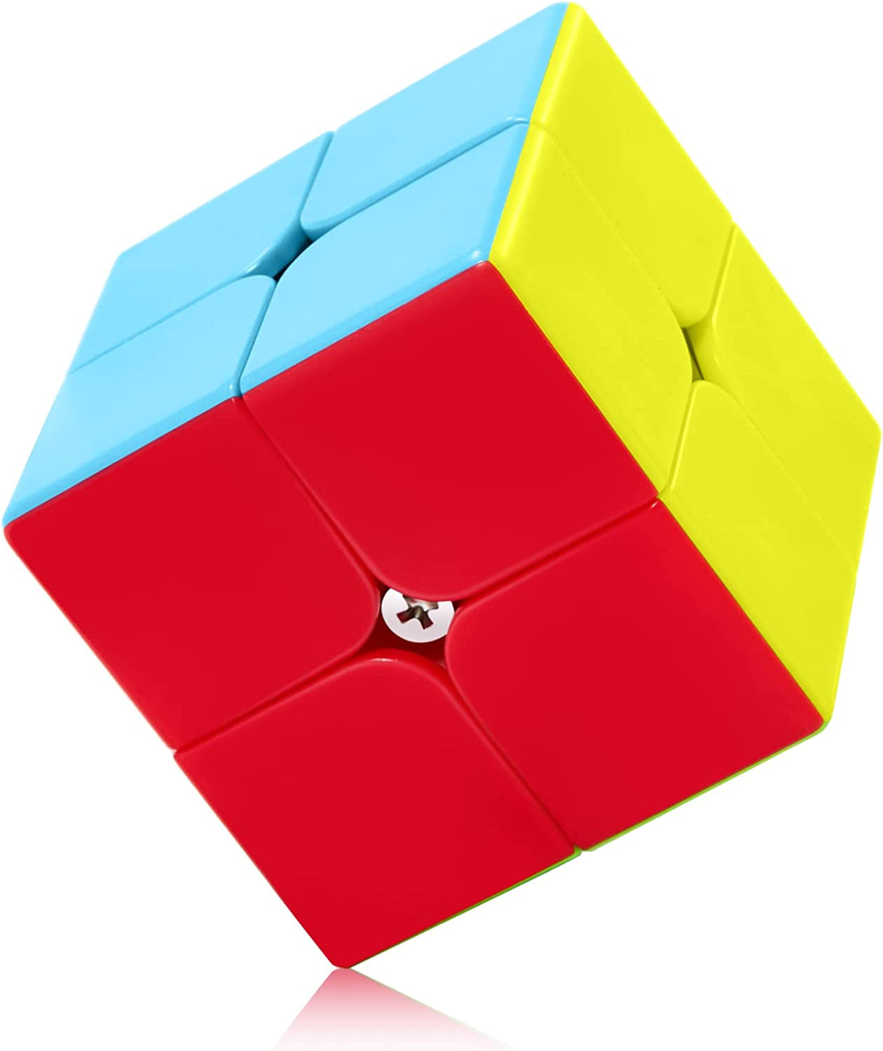 Speed Cube: Roxenda Profession 2X2X2 Speed Cube - Fast Smooth Turning - Solid Durable & Stickerless Frosted, Best 3D Puzzle Magic Toy - Turns Quicker than Original
