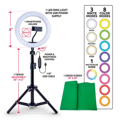 Video Maker Kit-Multicolor Ring Light
