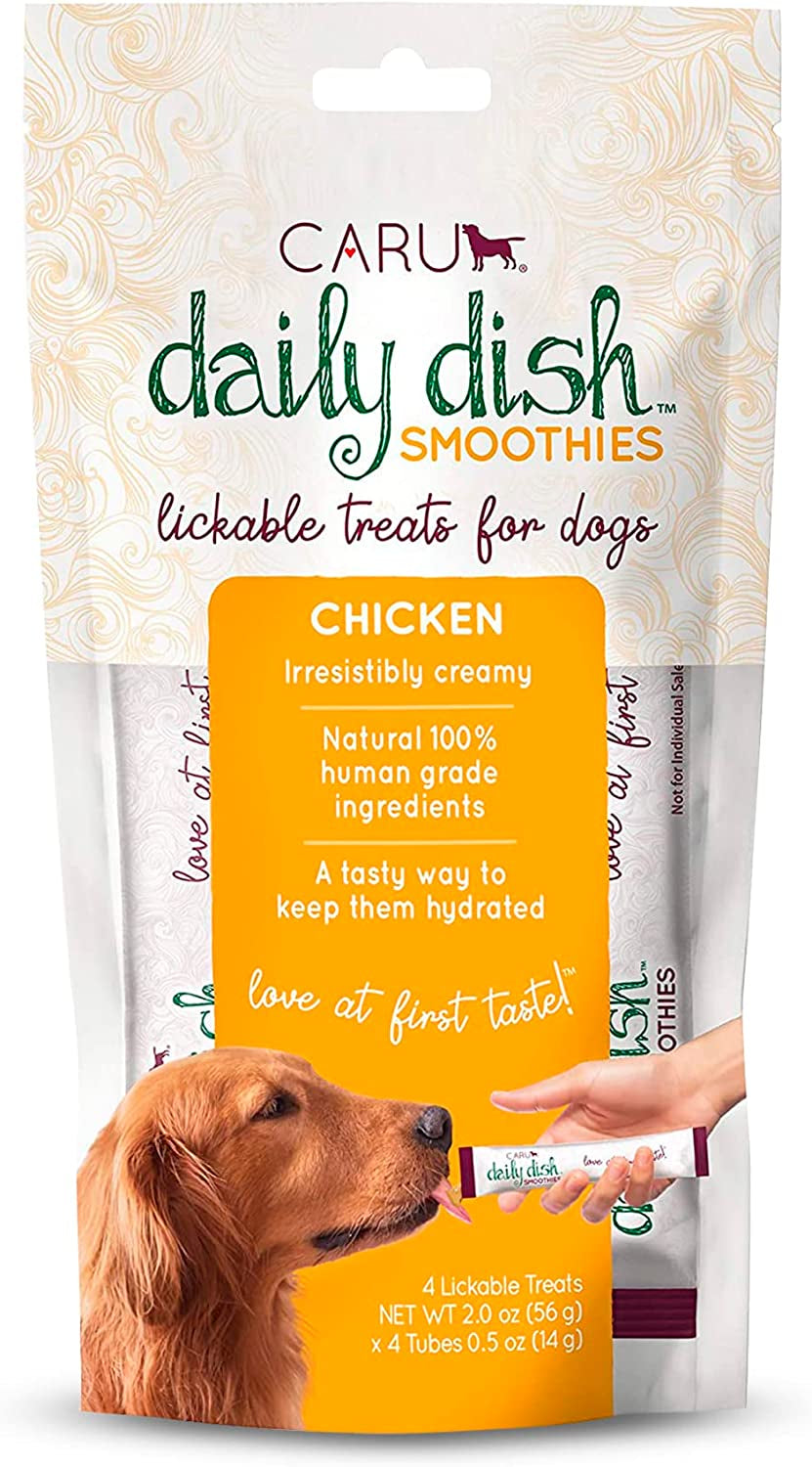 Daily Dish Smoothies - Lickable Chicken Dog Treat - 4 Pack.5oz Tubes