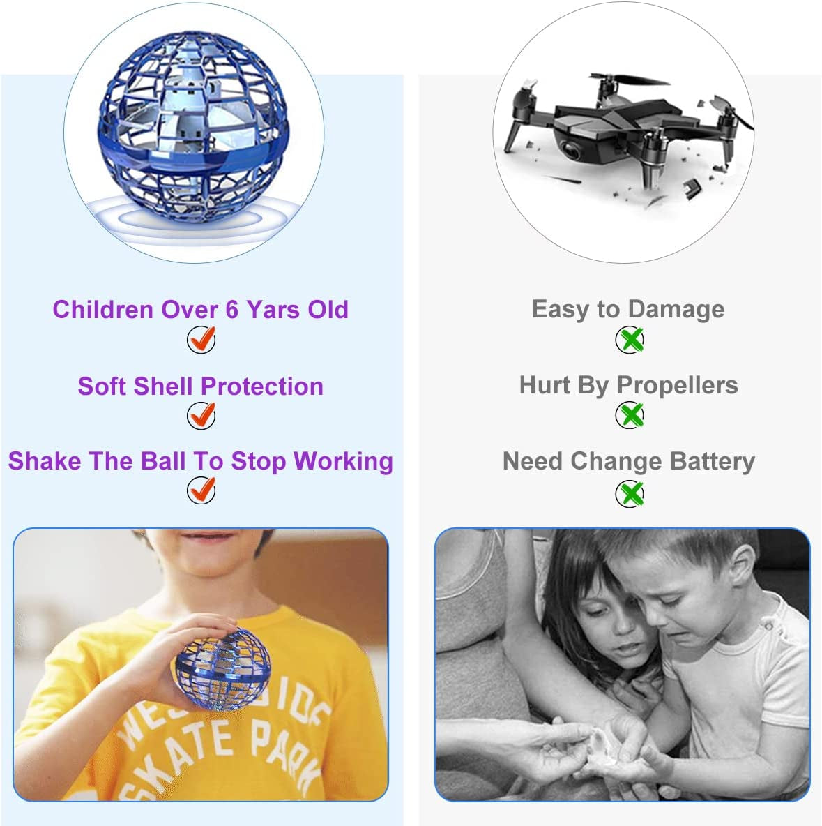 Flying Orb Ball Pro - 2022 Hover Fly Boomerang Mini Drone Spinner Hoverball