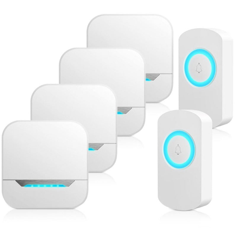 Mini Waterproof Wireless Door Bell Operating at 1000 Feet with 32 Melodies,4 Volume Levels & LED Flash