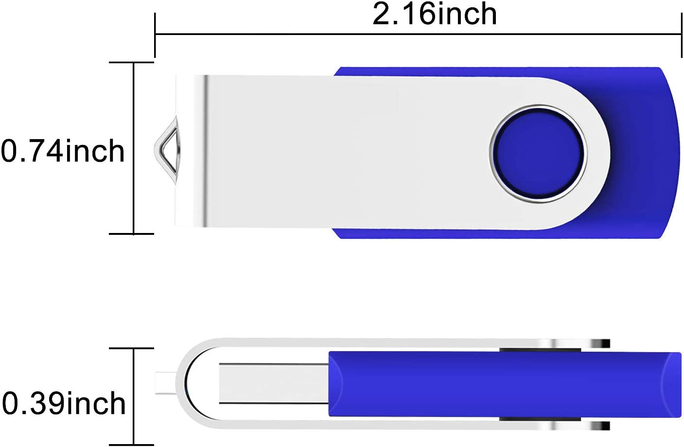 64GB USB Flash Drive 10 Pack Thumb Drive Flash Drive 64 GB USB Stick Jump Drive USB 2.0 Thumb Drives Pen Drive