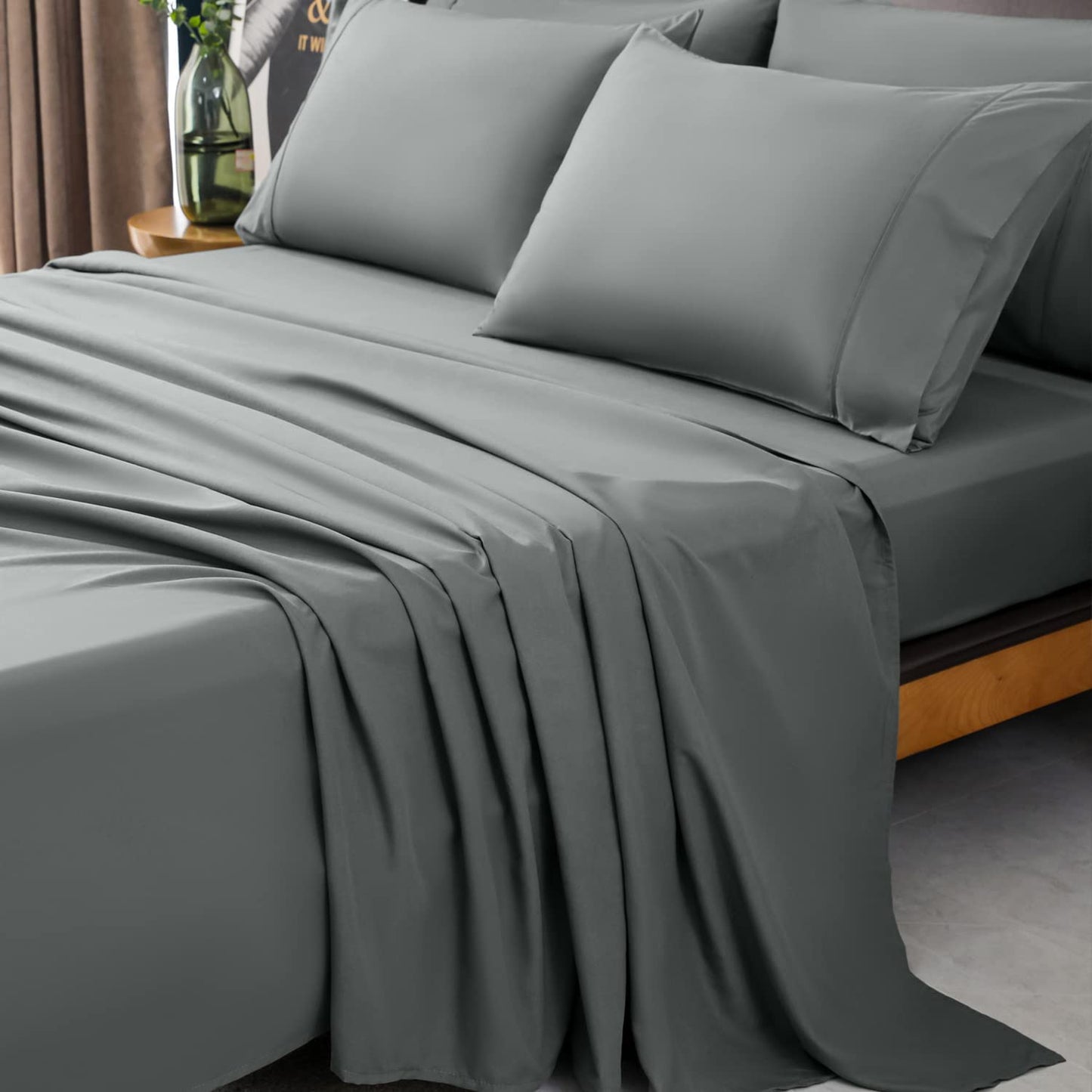 California King Size Quilted Fitted Waterproof Mattress Pad, Premium Hollow Material Filling Mattress Protector, Breathable, Quiet, Cooling, Machine-Washable Mattress Cover with 21” Deep Pocket